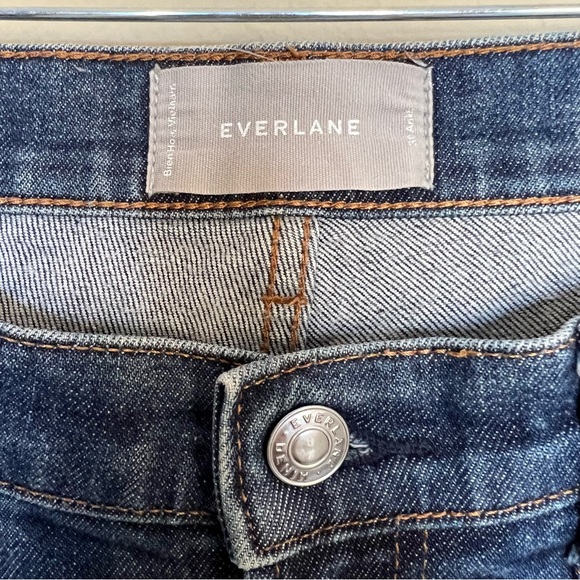 Everlane HighRise Straight Leg Ankle Jeans Size 30 Washed Midnight - Picture 3 of 4